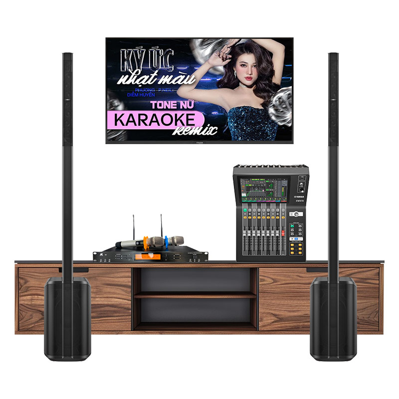 Dàn karaoke gia đình KGD221 (Bose L1 Pro8, Yamaha DM3S, JKAudio B9)