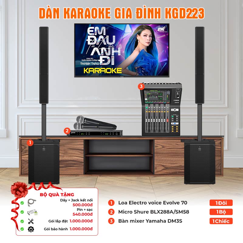 Dàn karaoke gia đình KGD223