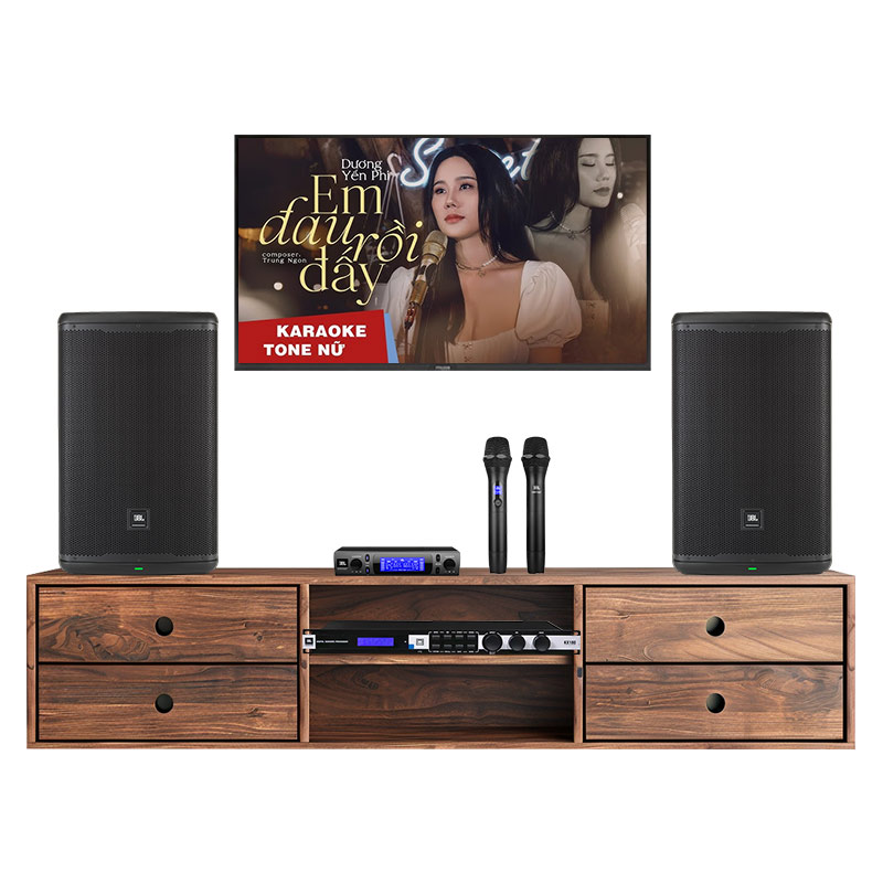 Dàn karaoke gia đình KGD238 (JBL Eon 715, KX180A, VM300)