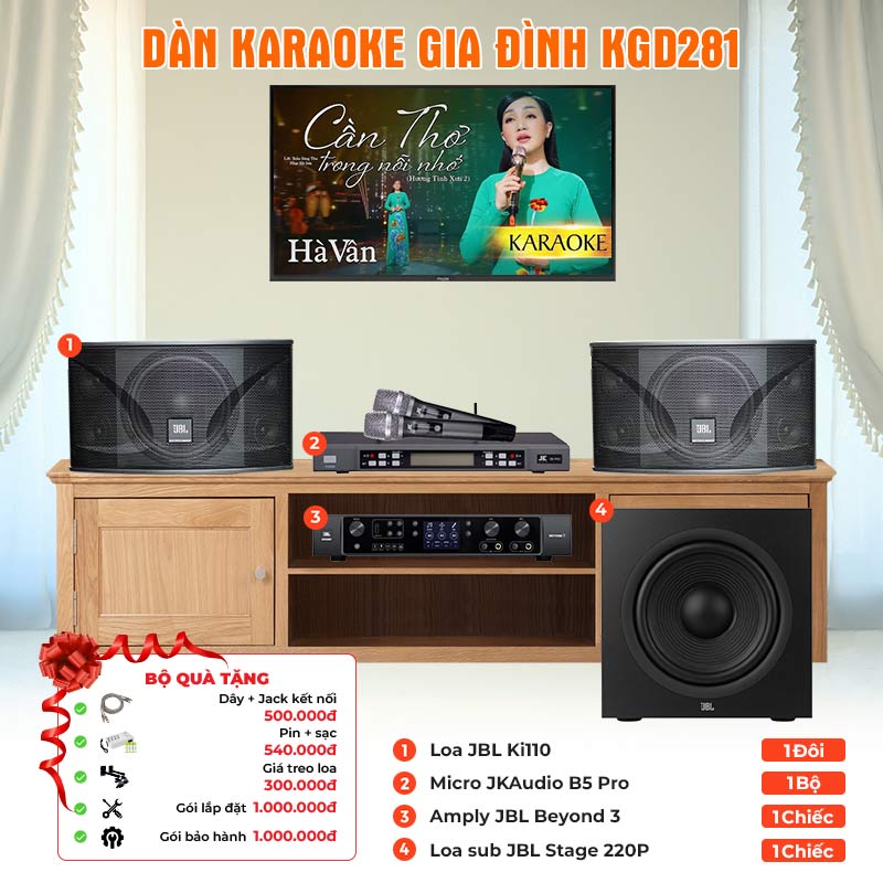 Dàn karaoke gia đình KGD281 (JBL Ki110, Beyond 3, Stage 220P, JKaudio B5 Pro)-2
