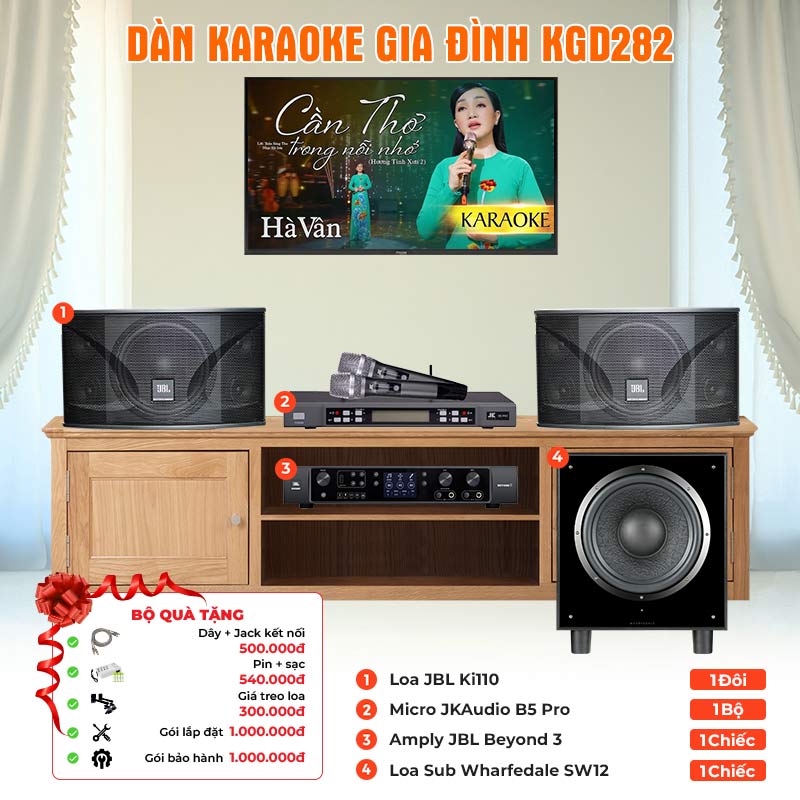 Dàn karaoke gia đình KGD282 (JBL Ki110, Beyond 3, Wharfedale SW12, JKaudio B5 Pro)-2