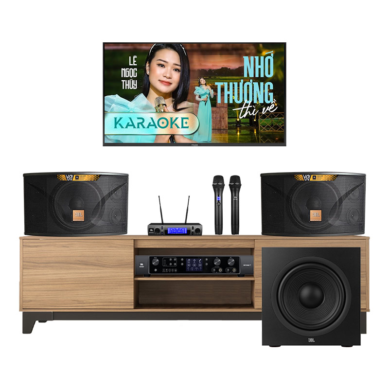 Dàn karaoke gia đình KGD284 (JBL Ki110 Gold Edition, VM300, Beyond 3, Stage 220P)
