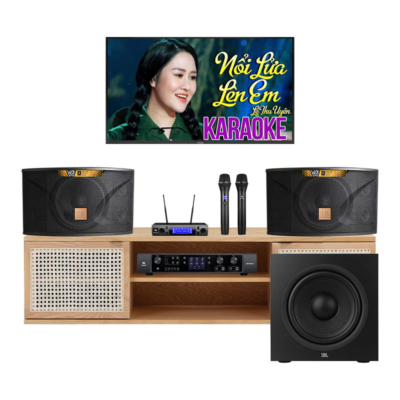 Dàn karaoke gia đình KGD293 (JBL Ki112 Gold Edition, Beyond 3, VM300,  Stage 220P )