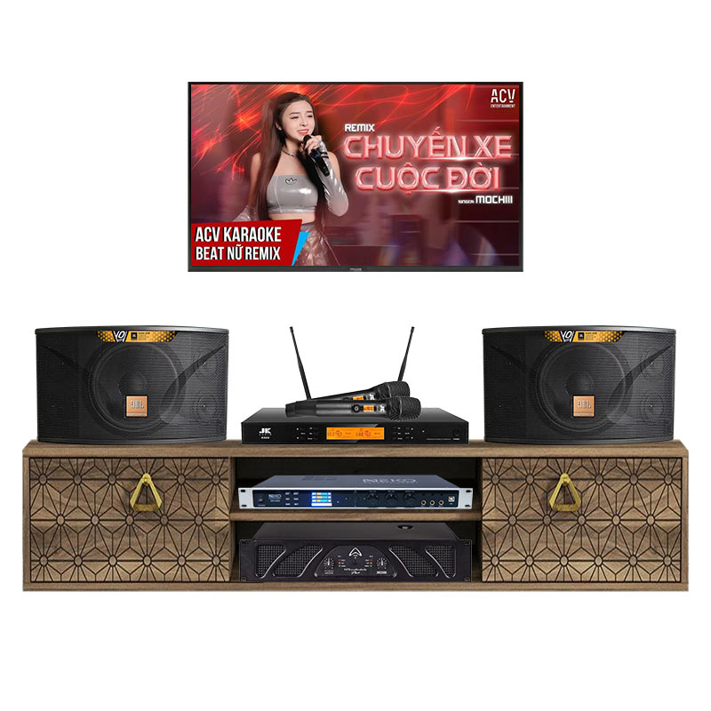 Dàn karaoke gia đình KGD298 (JBL Ki110 Gold Edition, Neko DK1000, Wharfedale XR2500, JKAudio K500)