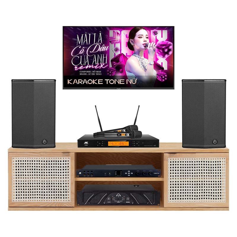 Dàn karaoke gia đình KGD299( Wharfedale Sigma X10, JKaudio X6000 Plus, Wharfedale XR2500, JKaudio K500)