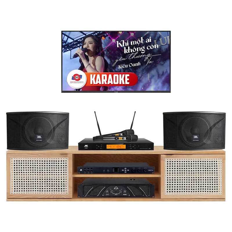 Dàn karaoke gia đình KGD304 (JBL Ki110, Wharfedale XR2500,JKAudio X6000 Plus, K500)