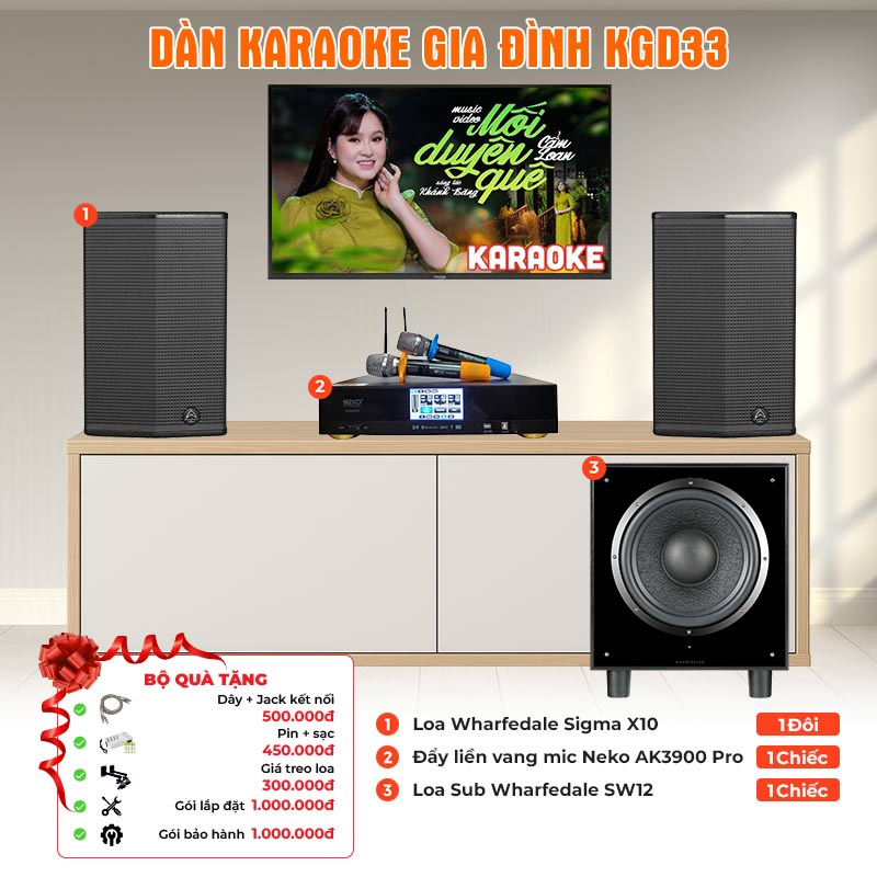 Dàn karaoke gia đình KGD33 Dàn karaoke gia đình KGD33