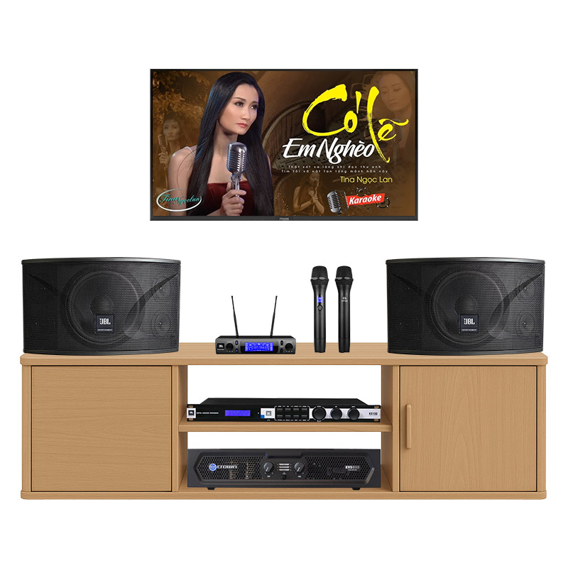 Dàn karaoke gia đình KGD38 (JBL Ki110, KX180A, VM300, Crown KVS500)