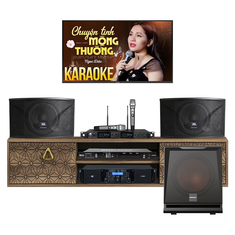 Dàn karaoke gia đình KGD48 (JBL Ki110, Neko DK2000, JKAudio H2600, K300, Paramax D30)