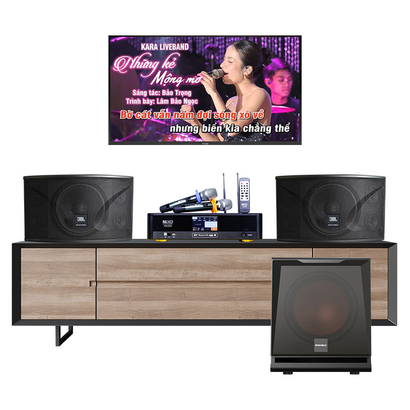 Dàn karaoke gia đình KGD52 (JBL Ki110, Neko AK3500, Paramax D30)