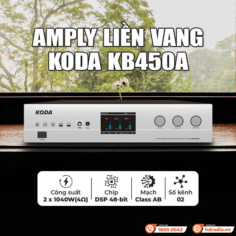 Amply liền vang Koda KB450A 
