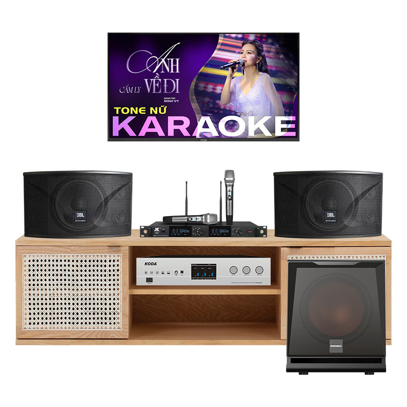 Dàn karaoke gia đình KGD55 (JBL Ki110, Koda KB450A, JKAudio K300, Paramax D30)