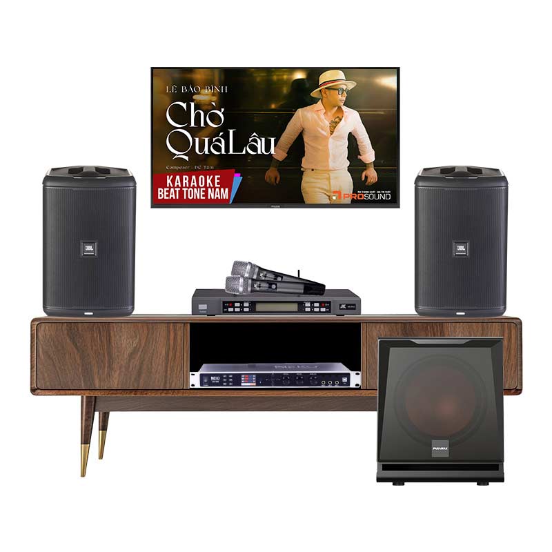 Dàn karaoke gia đình KGD59 (JBL Eon One Compact, Neko DK1000, JKAudio B5 Pro, sub Paramax D30)