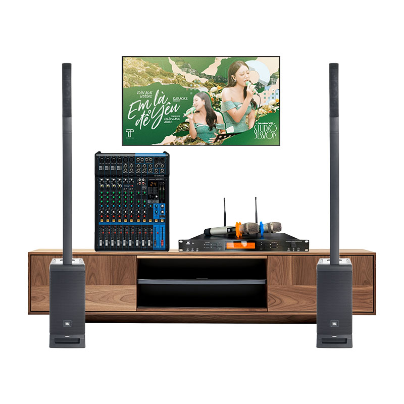Dàn karaoke gia đình KGD65 (JBL IRX ONE, Yamaha MG12XU, JKAudio B9)