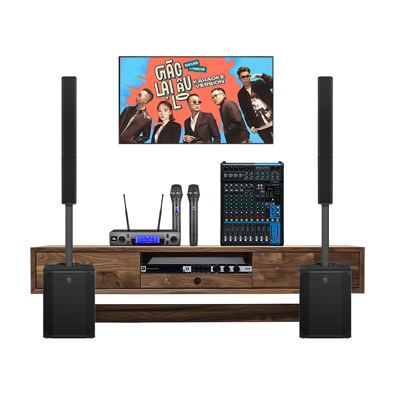 Dàn karaoke gia đình KGD71 (Yamaha MG12XU, Electro voice Evolve 70, JBL KX180A, JBL VM300)