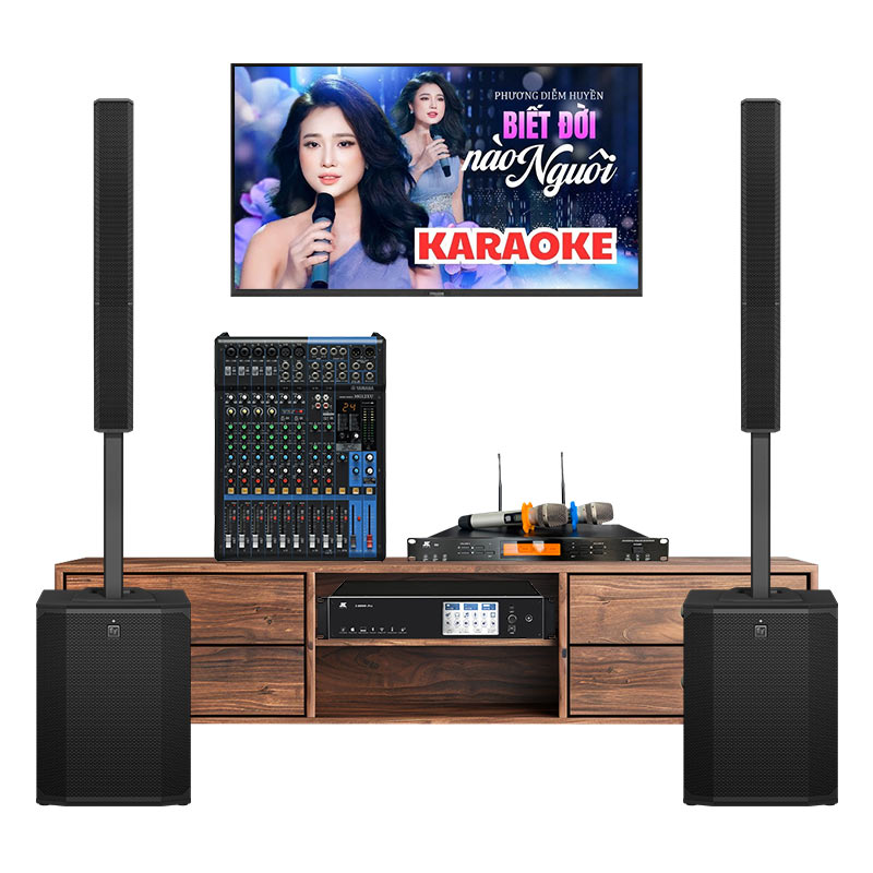 Dàn karaoke gia đình KGD80 (Electro voice Evolve 90, Yamaha MG12XU, JKaudio X9900 Pro, JKAudio B9)