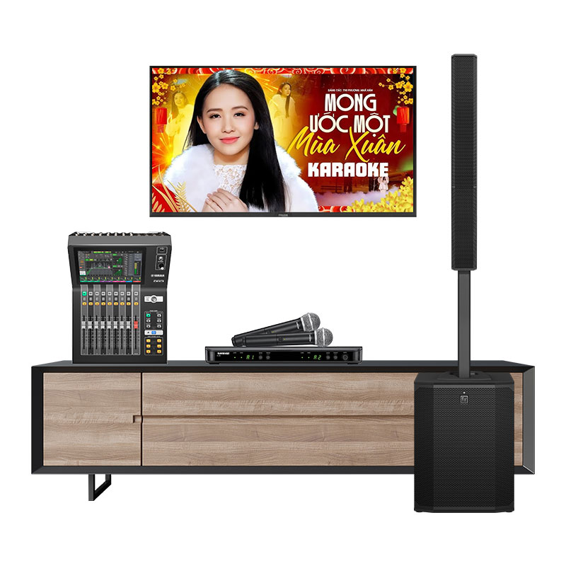 Dàn karaoke gia đình KGD84 (Electro voice Evolve 90, Yamaha DM3S, Shure BLX288A B58)
