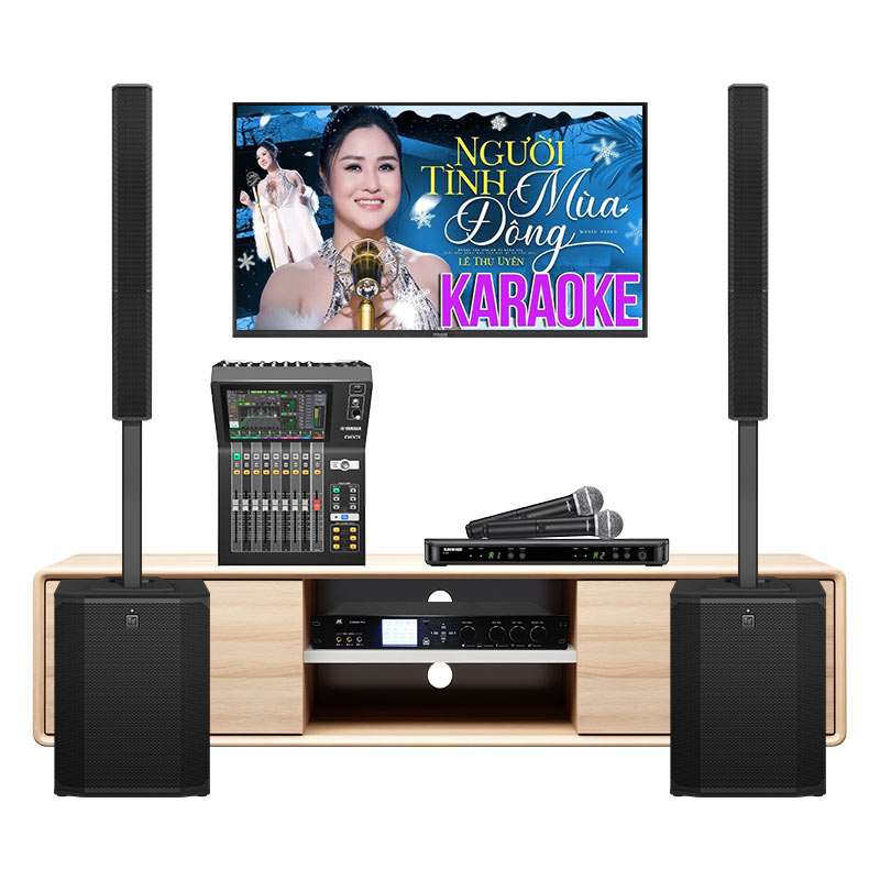 Dàn karaoke gia đình KGD86 (Electro voice Evolve 90, Yamaha DM3S, JKaudio X9900 Pro, Shure BLX288A B58)