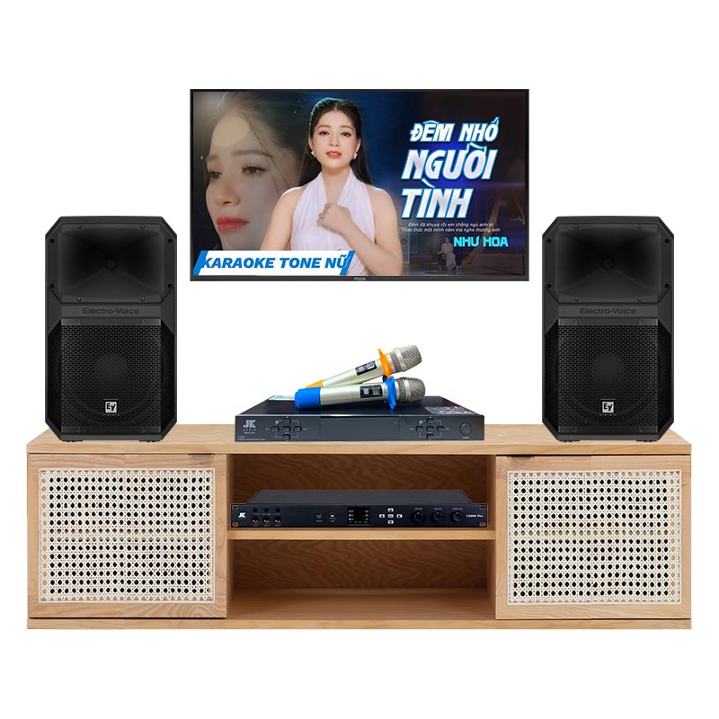 Dàn karaoke gia đình KGD87 (Electro voice Eviva 12P, JKaudio X6000 Plus, JKAudio B5 Plus)