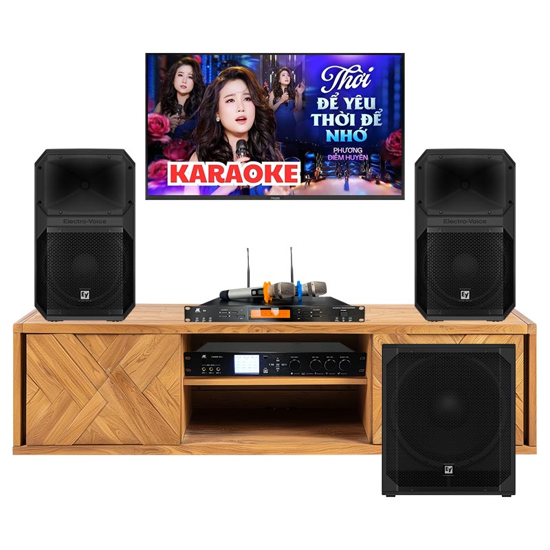 Dàn karaoke gia đình KGD93 (Electro voice Eviva 12P, JKaudio X9000 Pro, JKaudio B9,  Electro voice Eviva 18SP)