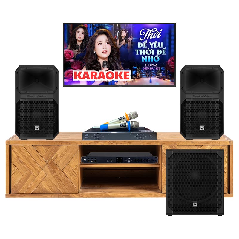 Dàn karaoke gia đình KGD94 (Electro voice Eviva 12P, Eviva 18SP, JKaudio X6000 Plus, B5 Plus)