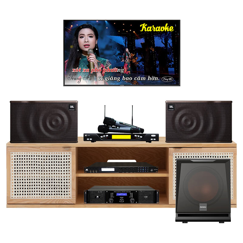 Dàn Karaoke JBL KH18 (JBL MK12, Vang số, Công suất, Micro K800, Sub paramax D30)