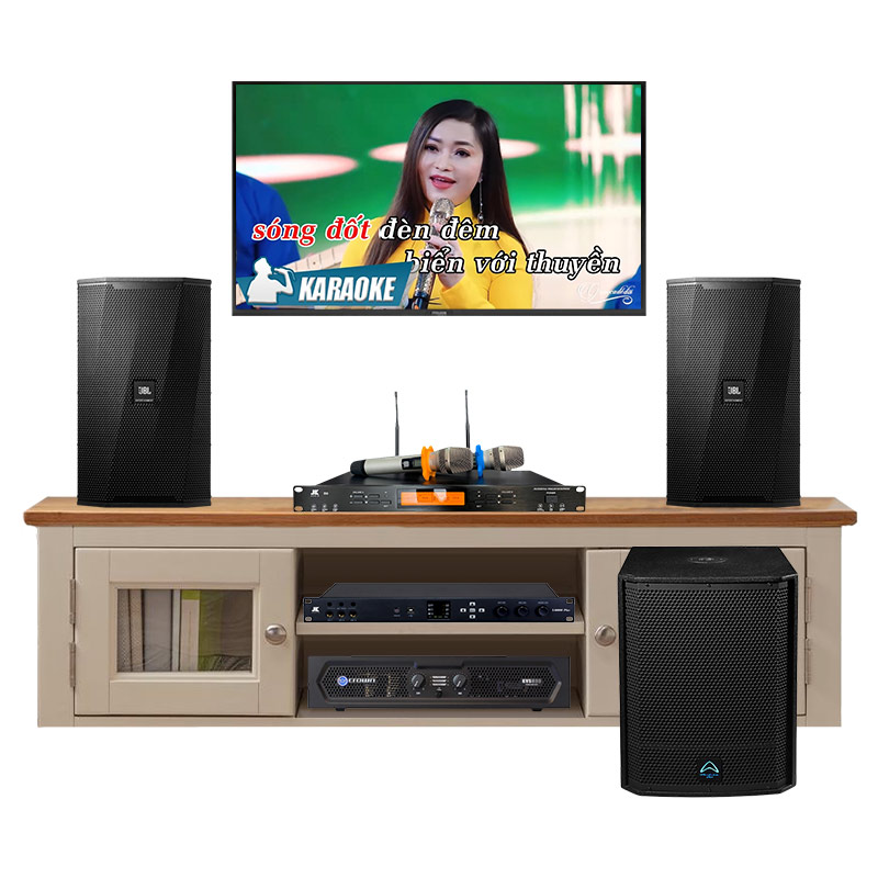 Dàn karaoke gia đình KHD09 (JBL KPS1, AX15B, Crown KVS500, JKaudio X6000 Plus, B9)