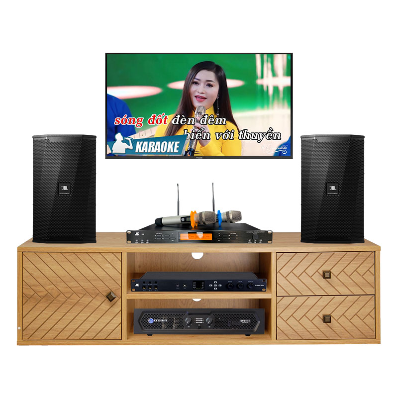 Dàn karaoke gia đình KHD10 (JBL KPS2, Crown KVS500, JKaudio X6000 Plus, B9)
