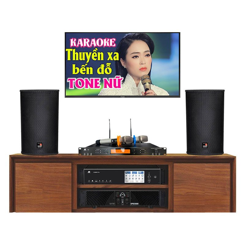 Dàn karaoke gia đình KHD20 (Tecnare E10, Wharfedale CPD2600, JKaudio X9900 Pro, JKAudio B9)