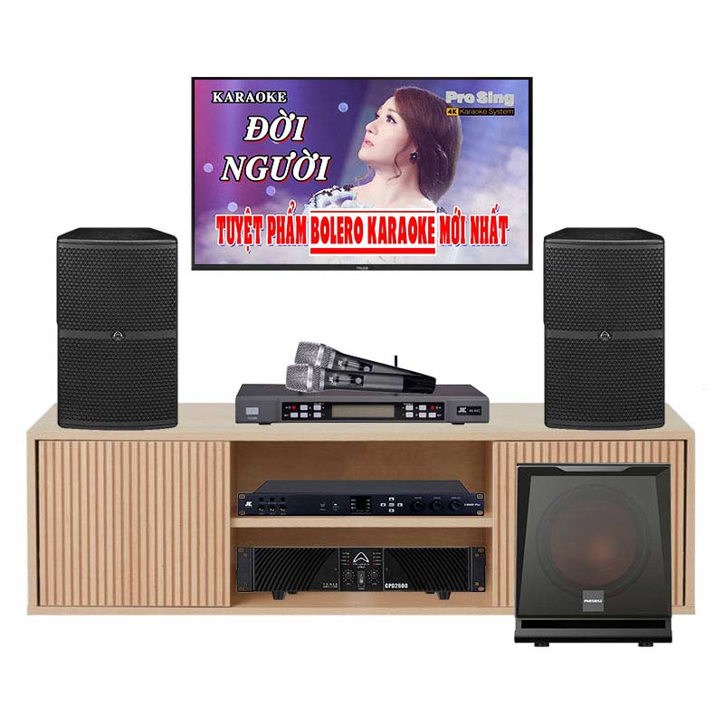 Dàn karaoke gia đình KHD26 (Wharfedale WH12, CPD2600, sub Paramax D30, JKaudio X6000 Plus, B5 Pro)