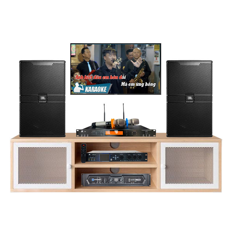 Dàn karaoke gia đình KHD33 (JBL KP4012G2, Crown KVS1000, JKaudio X9000 Pro, B9)