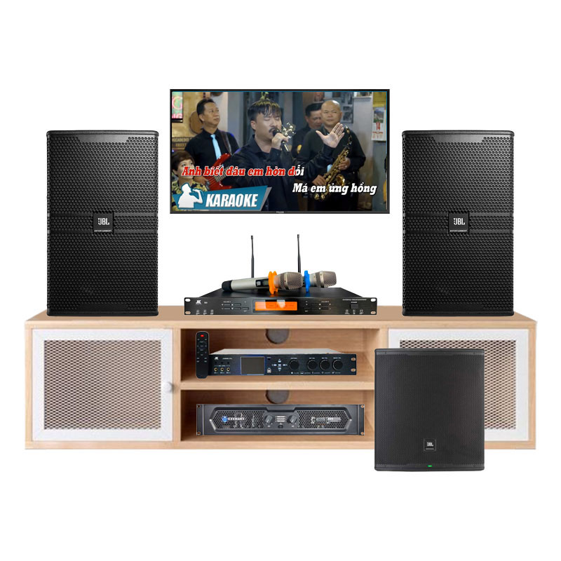 Dàn Karaoke Gia Đình KHD34 (JBL KP4012G2, Eon 718S, Crown KVS1000, JKaudio X9000 Pro, B9)