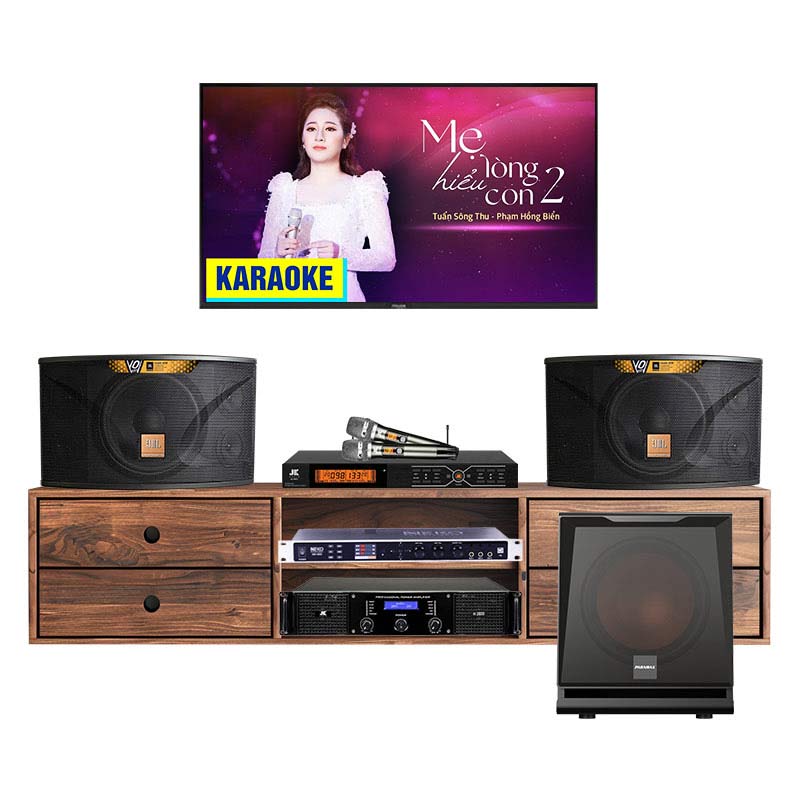 Dàn karaoke gia đình KHD50 (JBL Ki112 Gold Edition, Paramax  D30, NEKO DK1000, JKAudio H2600, JKAudio B3 Pro)