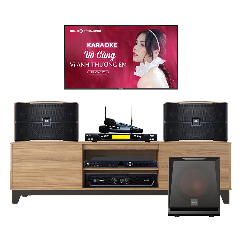 Dàn Karaoke Gia Đình KHD04 (JBL Pasion 10, Crown KVS300, JKAudio X6000 Plus, JKAudio K800, Paramax D30)