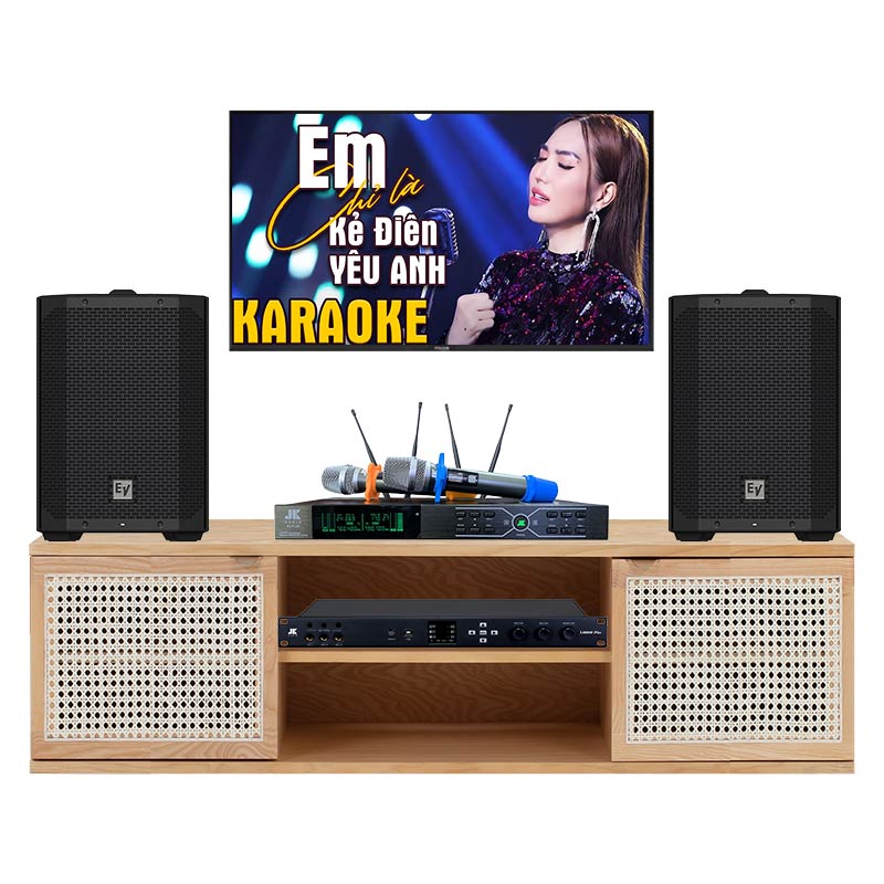 Dàn karaoke gia đình KHD55 (Electro voice Everse 8, JKaudio X6000 Plus, B3 Plus)