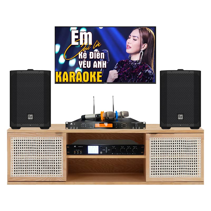 Dàn karaoke gia đình KHD56 (Electro voice Everse 8, JKaudio X9000 Pro, B9)