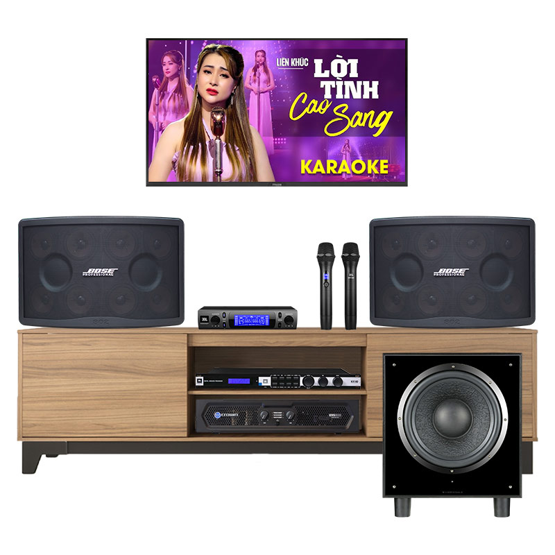 Dàn Karaoke Bose KHD62 (Bose 802 Seri V,  Crown KVS500, JBL KX180A, VM300, Wharfedale SW12)