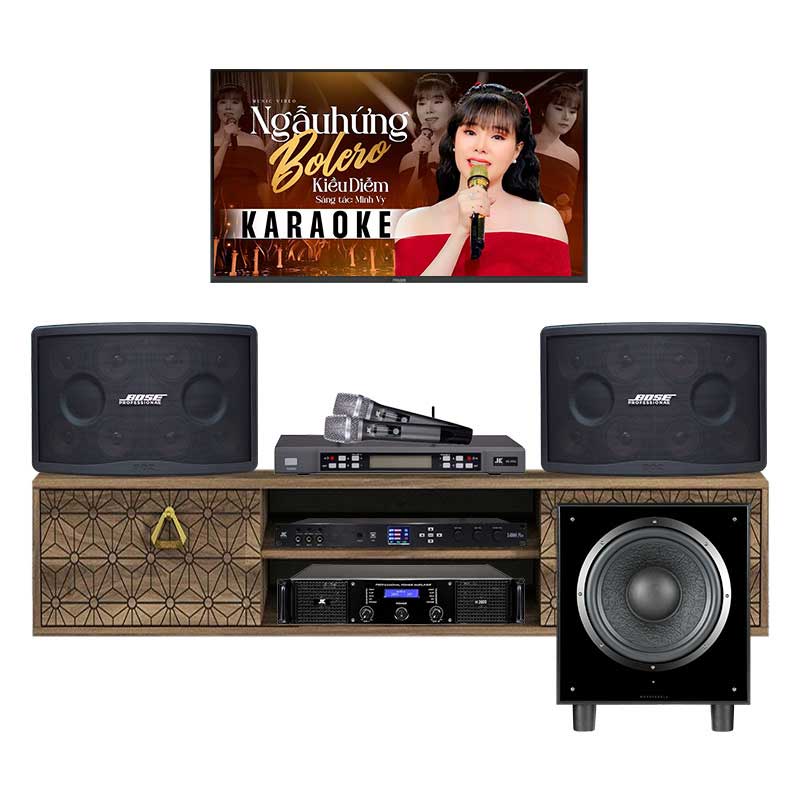 Dàn karaoke Bose KHD64 (Bose 802 Seri V, JKAudio H2600, X6000 Plus, B5 Pro, Wharfedale SW12)