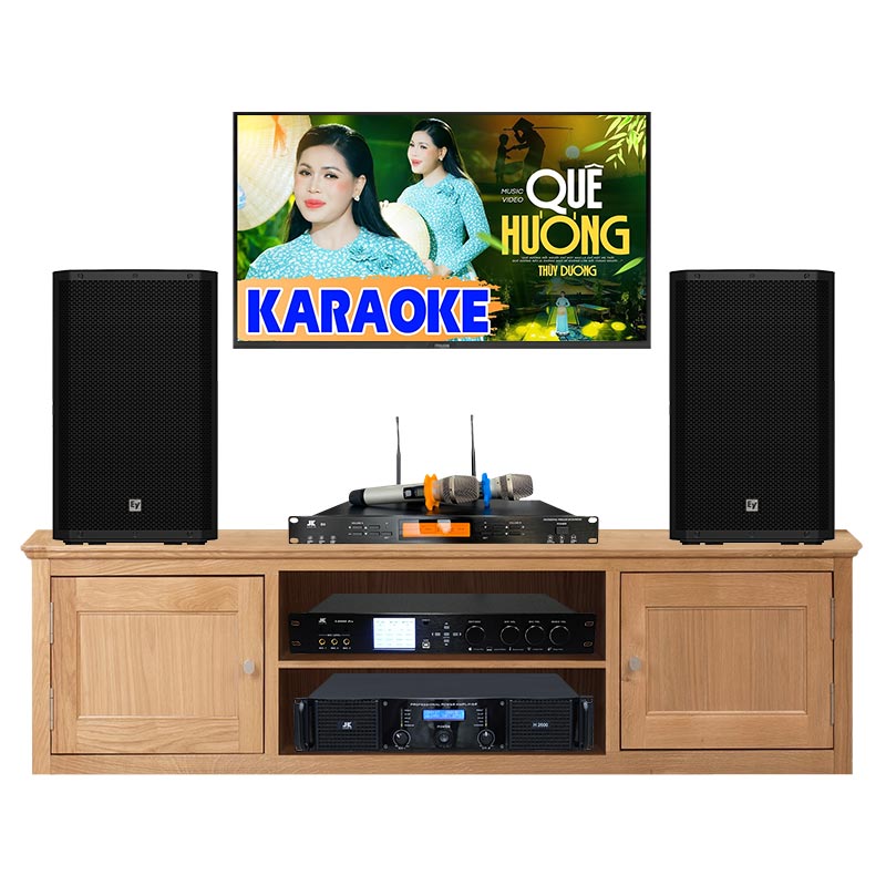Dàn karaoke gia đình KHD74 (Electro Voice ZLX12-G2, JKAudio H2600, JKAudio X9000 Pro, JKAudio B9)