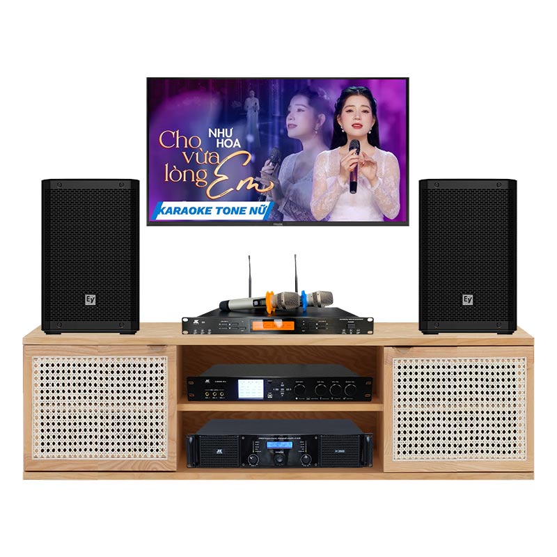 Dàn karaoke gia đình KHD78 (Electro voice ZLX8-G2, JKAudio H2600, JKaudio X9000 Pro, JKAudio B9)