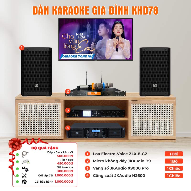 Dàn karaoke gia đình KHD78 Dàn karaoke gia đình KHD78
