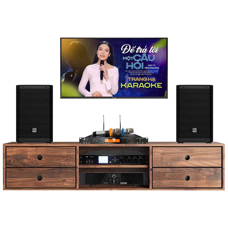 Dàn karaoke gia đình KHD82 (Electro Voice ZLX8-G2, Wharfedale CPD2600, JKAudio X9000 Pro, B9)