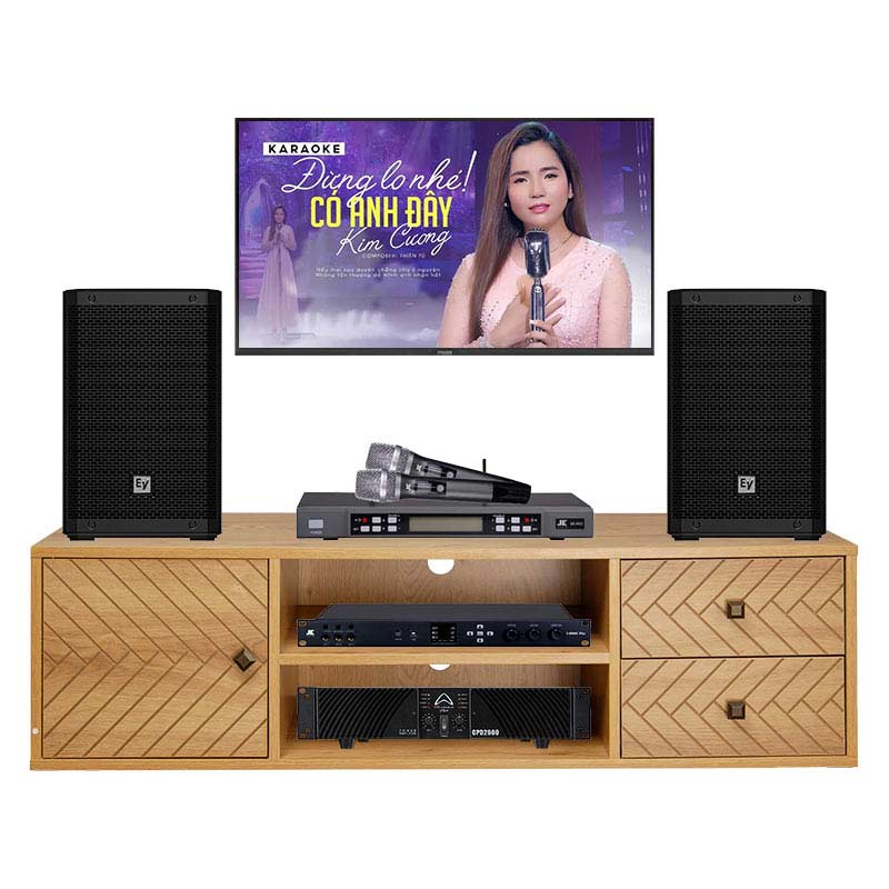 Dàn karaoke gia đình KHD87 (Electro-Voice ZLX8-G2, Wharfedale CPD2600, JKAudio X6000 Plus, JKAudio B5 Pro)
