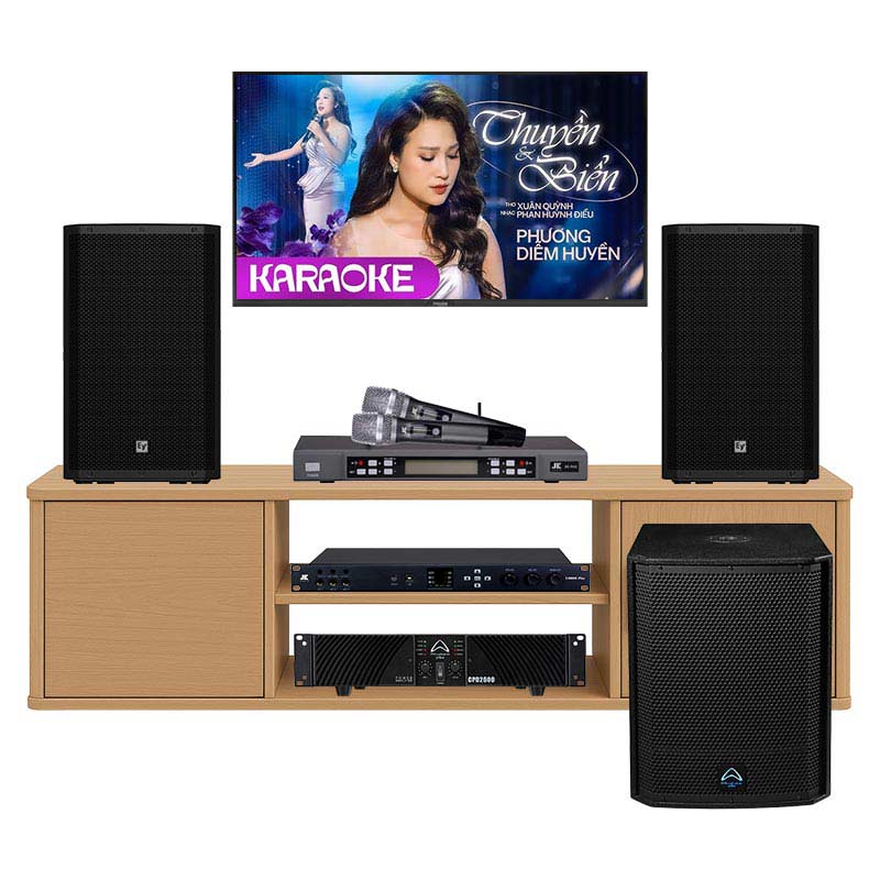 Dàn karaoke gia đình KHD96 (Electro Voice ZLX12-G2, JK Audio X6000 Plus, B5 Pro, Wharfedale CPD2600, T-SUB AX15B)