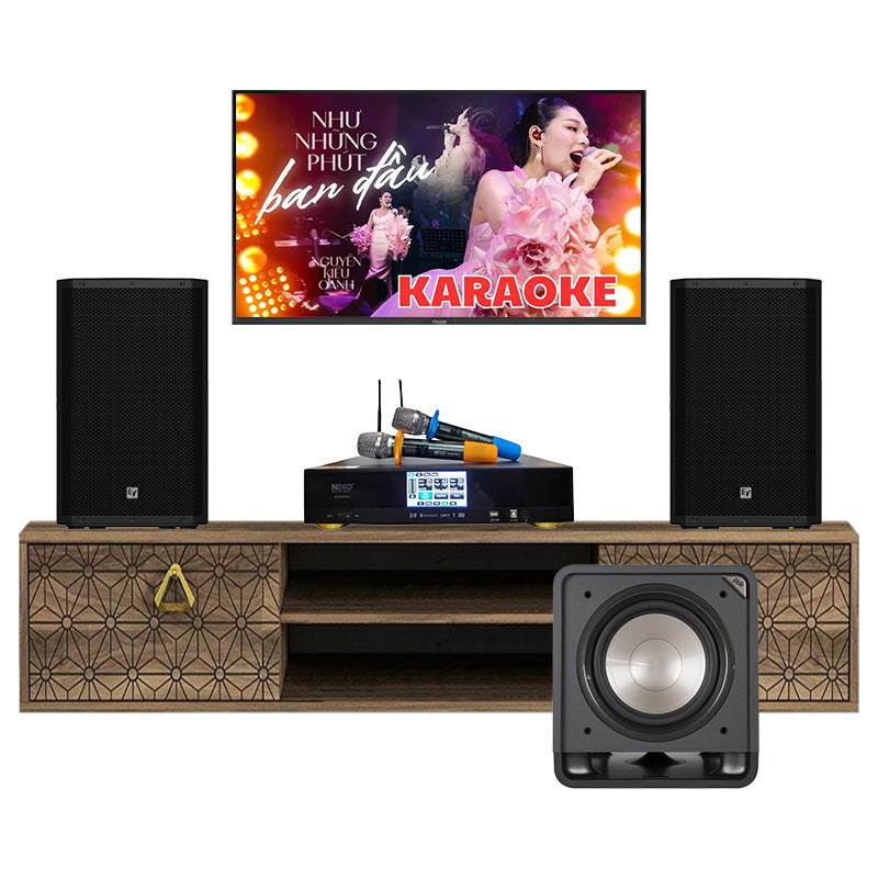 Dàn Karaoke Gia Đình KHD97 (Electro Voice ZLX-12-G2, Neko AK3900 Pro, Polk Audio HTS12)