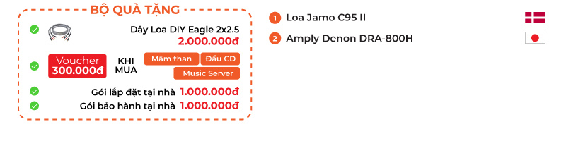 Dàn nghe nhạc vàng đa năng Jamo, Denon HD98 Dàn nghe nhạc vàng đa năng Jamo, Denon HD98
