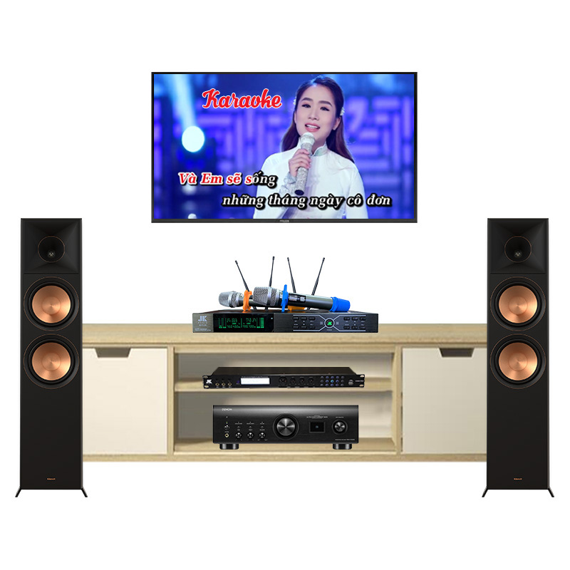 Dàn nghe nhạc và hát Karaoke Klipsch NK21 ( Klipsch RP8000F II, Amply Denon, Micro, Jkaudio X6000 Plus )