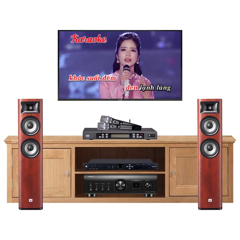 Dàn nghe nhạc và Hát karaoke JBL NK33 ( JBL 680, Denon 1700NE, B5 Pro, X6000 Plus )