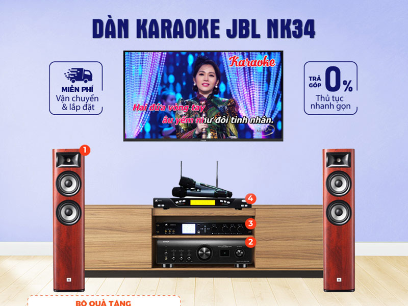 Dan nghe nhac va hat karaoke JBL NK34