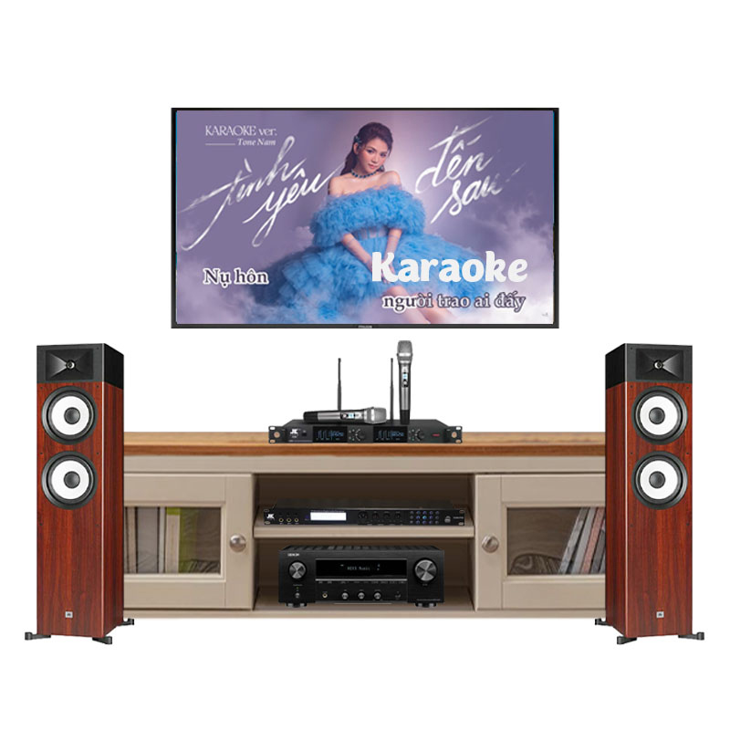 Dàn nghe nhạc và Hát karaoke NK40 ( JBL A190, DRA800H, Micro, vang số )
